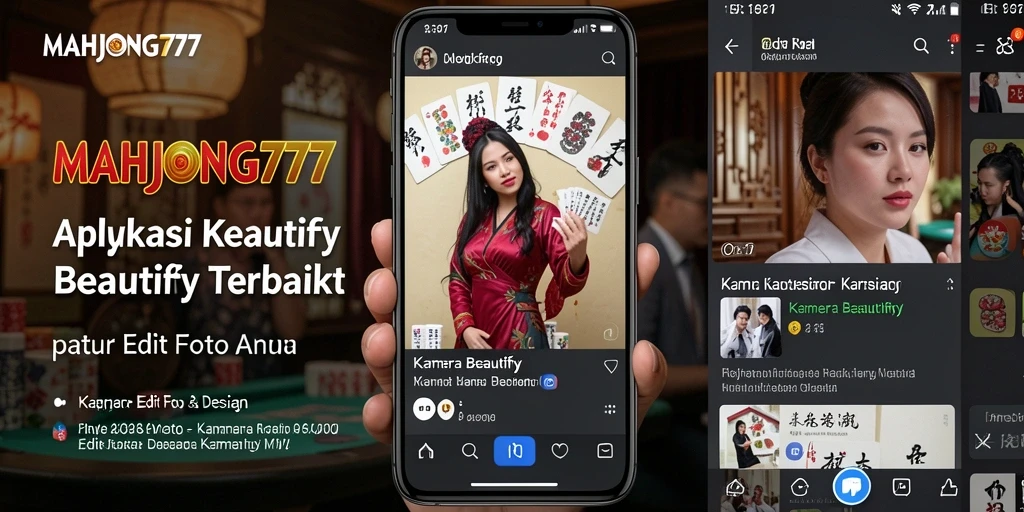 Tampilan antarmuka user-friendly dari MAHJONG777 untuk edit foto.