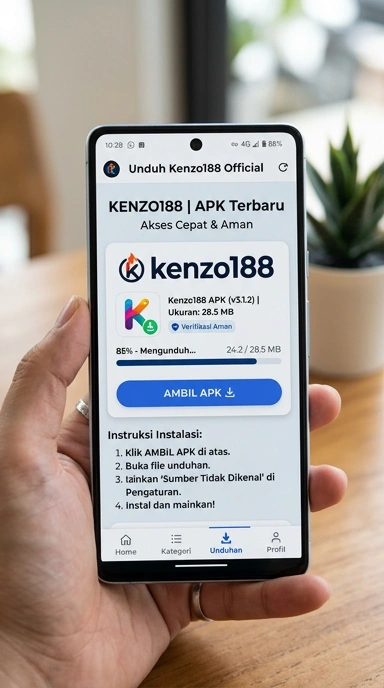 Tampilan halaman APK kenzo188